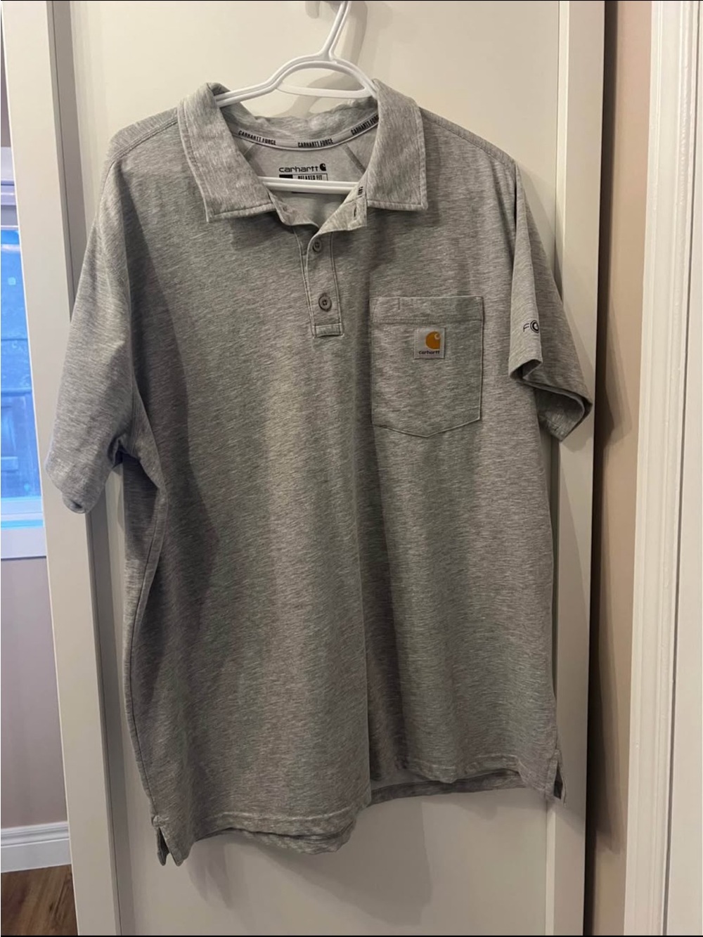Carhartt Force Men's Light Gray Short-Sleeve with Pocket